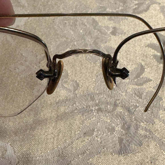 WWII GOLD filled Wire Rim Eye Glasses & case - Picture 7 of 16